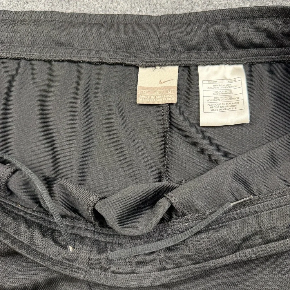 Nike Dri Fit Track Pants Mens Medium Black Vintage Y2K Gray Tag Athletic Joggers